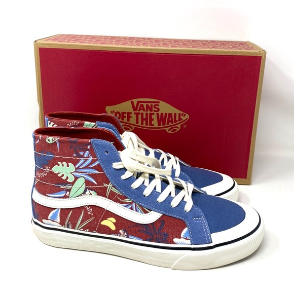 VANS Sk8-Hi 138 Decon Blue Beige Women's Suede Canvas Sneakers Size VN0A4BX2B6R - Picture 3 of 10